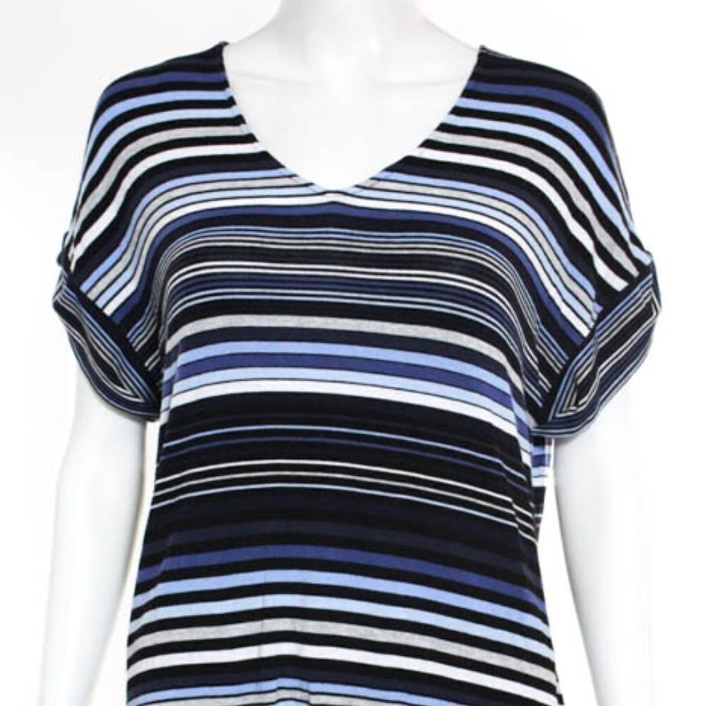 Elliott Lauren Striped Short Sleeve Top M